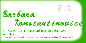 barbara konstantinovics business card